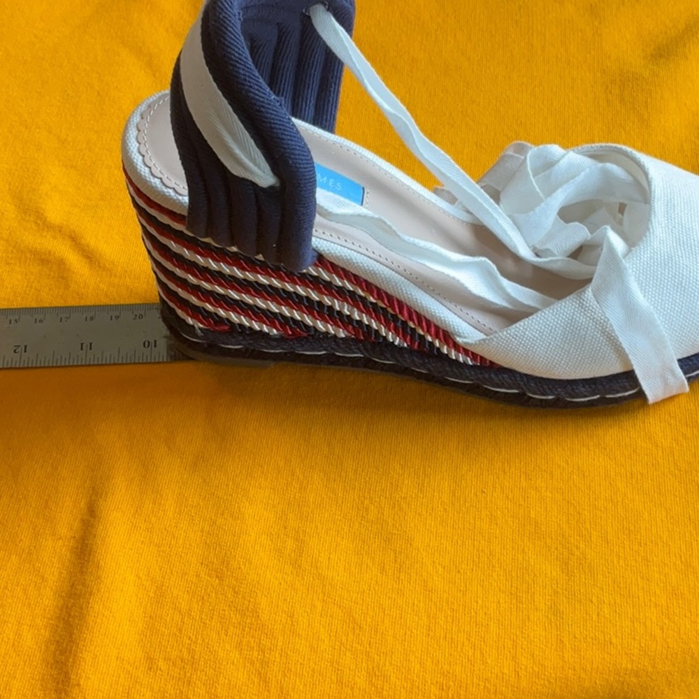 Draper James White/Blue/Red Lace Up Espadrilles Size 10, NWT - Picture 12 of 13